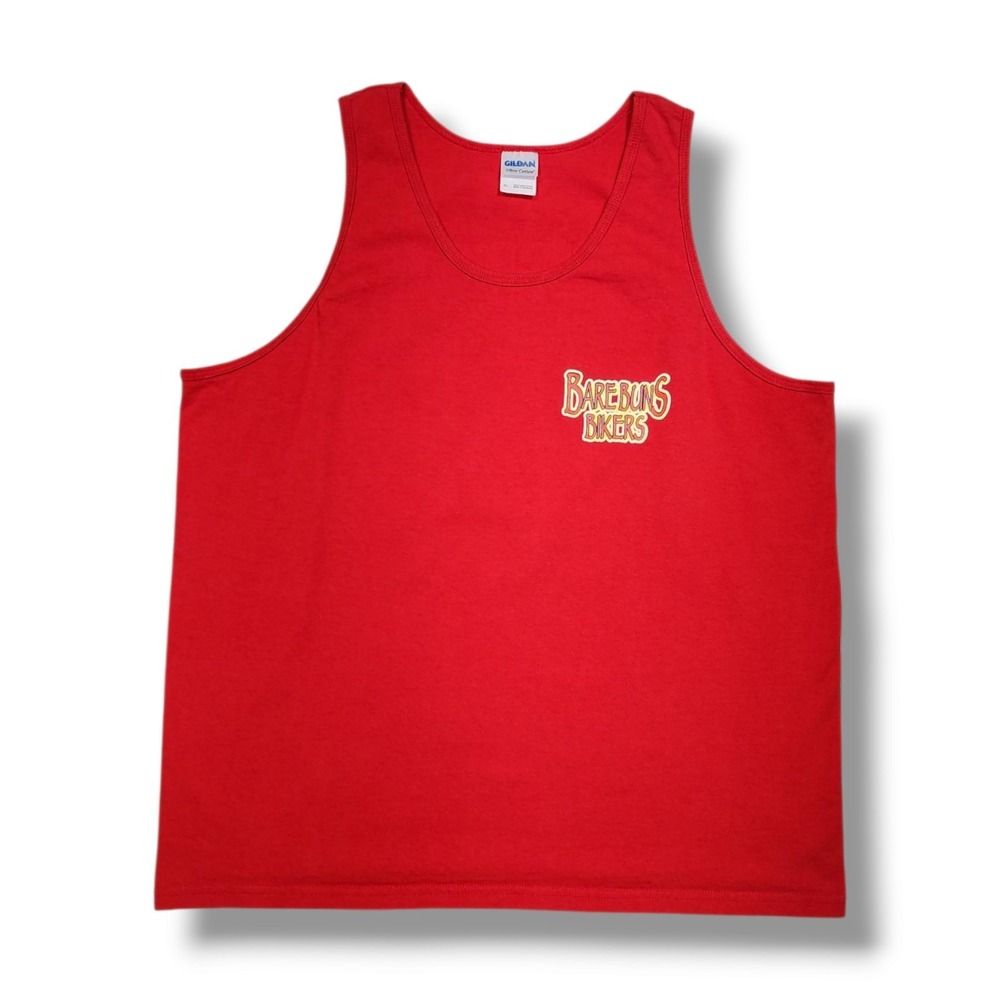Bare Buns Bikers Red Gildan Ultra Cotton‎ Tank Top Size XL